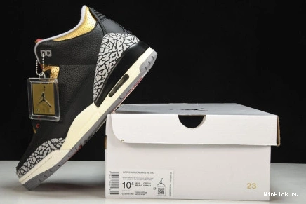 Air “Black 3 Jordan Gold” 1004